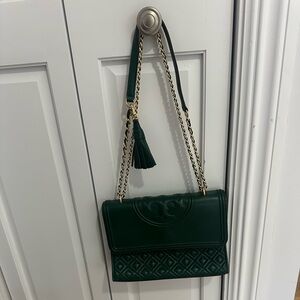 Tory Burch Hunter Green Bag